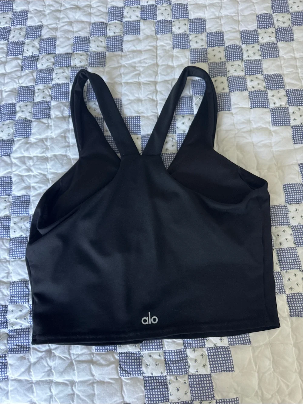ALO Yoga Black V-Neck Sports Bra